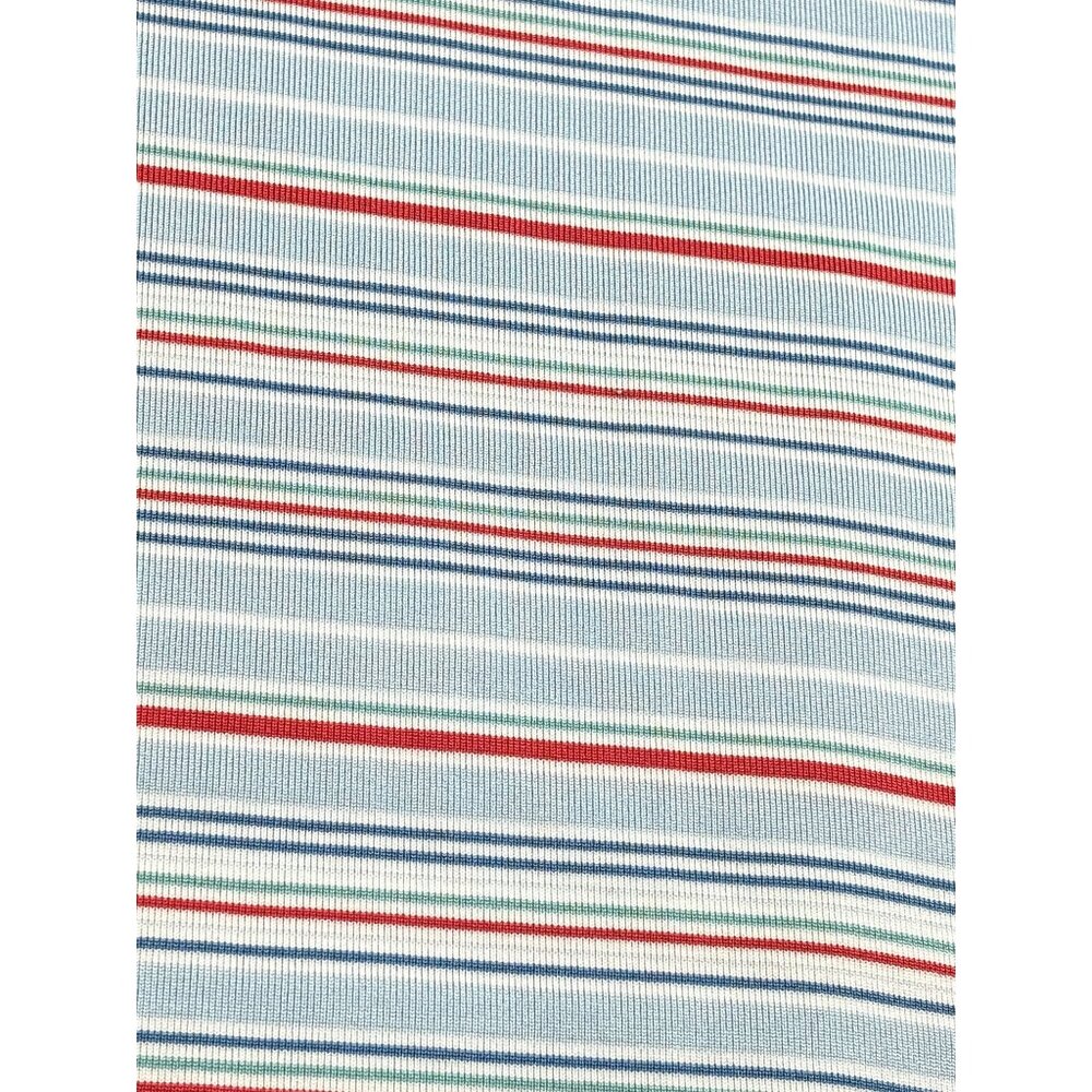 Johnnie-O Striped Polo Shirt Mens M Performance Blue Orange Golf Preppy Bonita